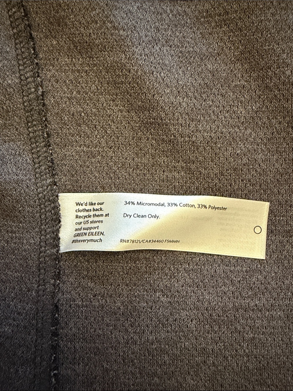 Eileen Fisher Charcoal Black Open Front Draped Cardigan Jacket - Size XL - Picture 9 of 11